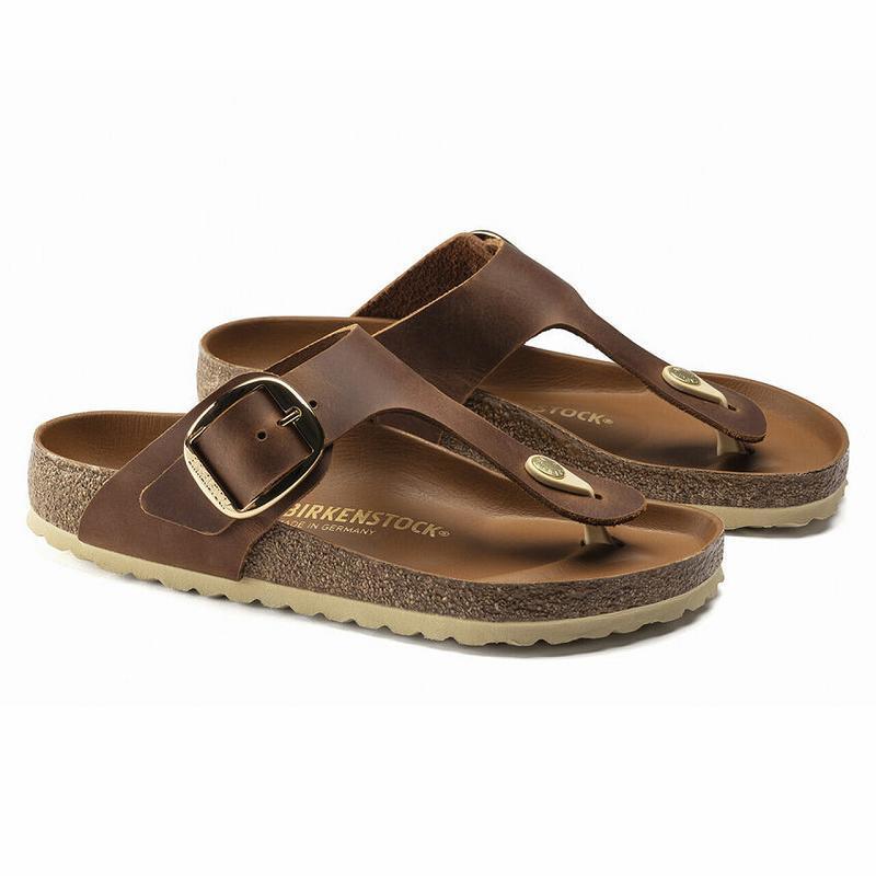 Gizeh Birkenstock Big Prackou Kozene Damske Hnede | SK 119BEX